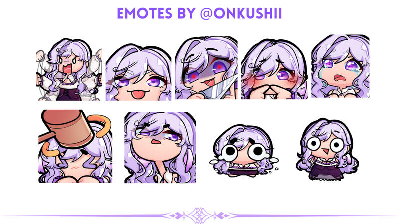 Emotes by @Onkushii