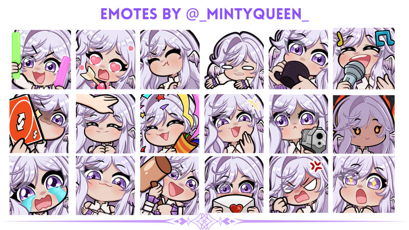 Emotes by @MintyQueen